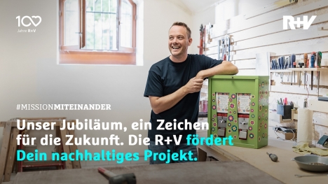 Die Jubilumskampagne der R+V Versicherung ist die erste gemeinsame Arbeit mit der Agentur Scholz & Volkmer - Abb.: Scholz & Volkmer